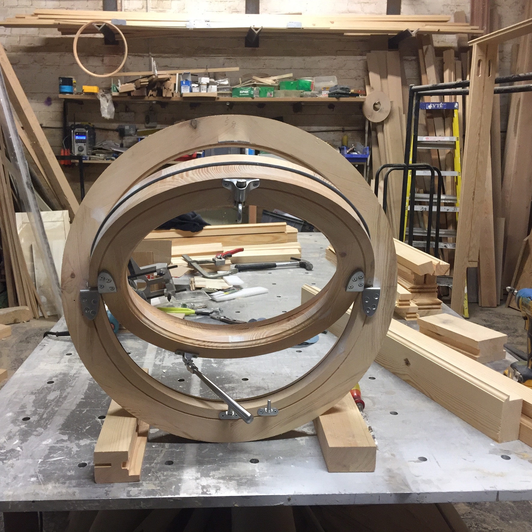 Round window in production.